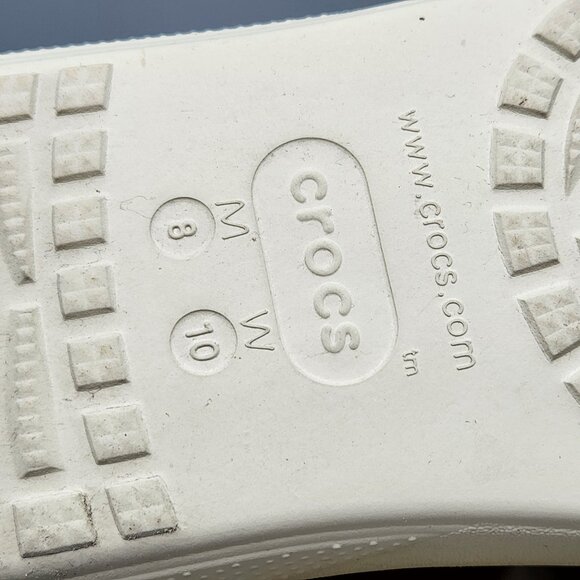 Crocs Classic Crush Platform Sandal Cream Unisex Mens 8 Womens 10 - Picture 7 of 11